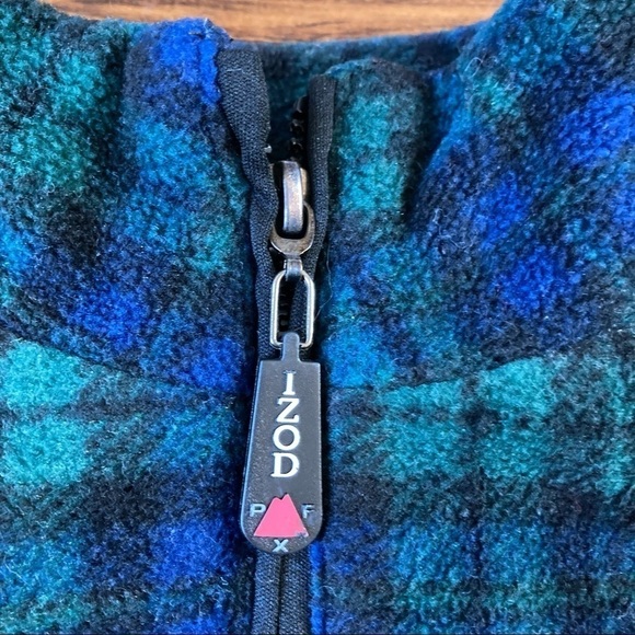 Izod plaid fleece quarter zip pullover size 5/6 - Picture 3 of 6